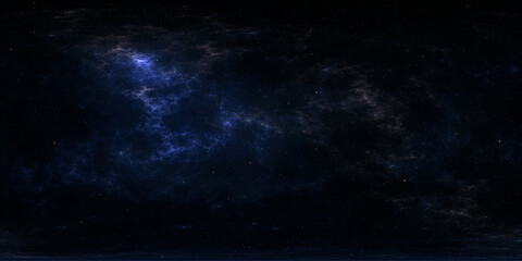 360-degree full-sphere panoramic space background with nebula and stars. It was neither partly nor fully created with generative AI. © Peter Jurik