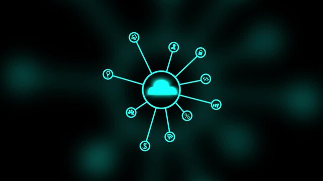 Cloud architecture platform. Internet infrastructure concept. Abstract technology background