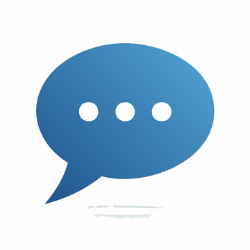 Blue Speech Bubble with Ellipsis