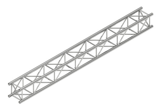 3d realistic render of metal truss structure isometric orthographic view industrial scaffolding steel construction framework isolated for event rigging setup