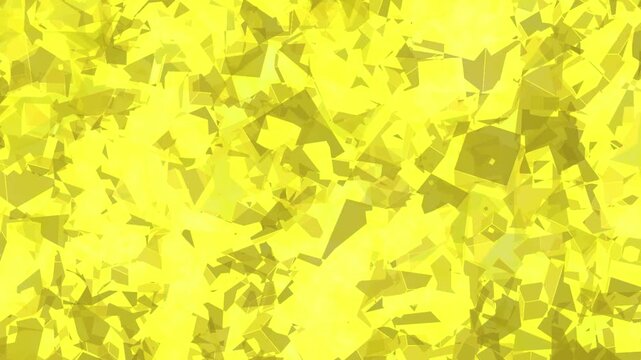 Multiple yellow square blocks stacking and overlapping forming abstract geometric pattern with cinematic seamless looping motion
