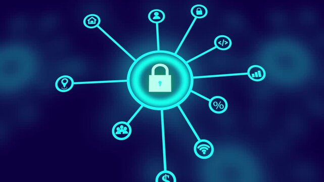 Security architecture platform. Internet infrastructure concept. Abstract technology background