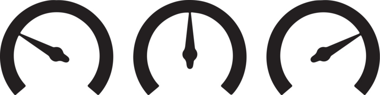 Three analog clock faces with black hands and white dials showing different times against a plain background.