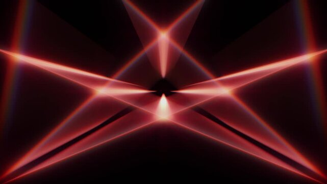 Abstract futuristic red neon energy waves with glowing cinematic motion