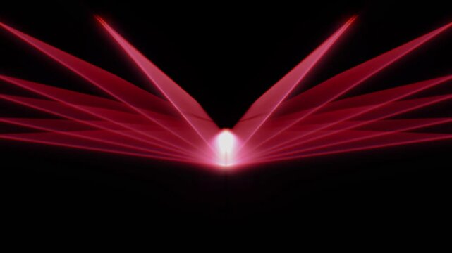 Abstract blue neon geometric beams with futuristic glowing light motion