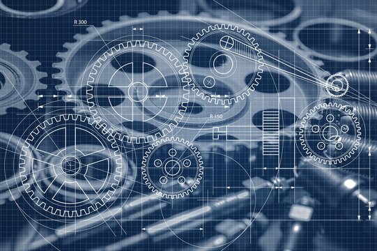 Abstract background industry conceptual mechanism team business