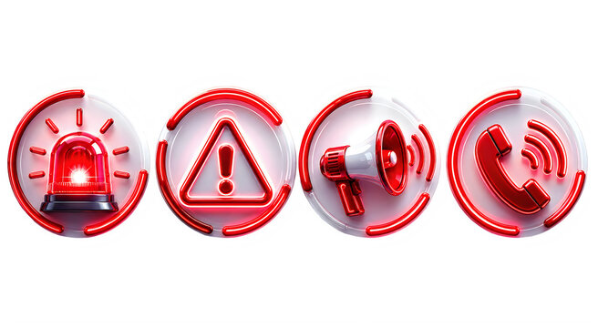 Warning Signs Icons Set