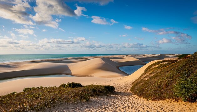 Dunas Da Praia De Sao Cristovao Areia Branca Rn Nordeste Brasil