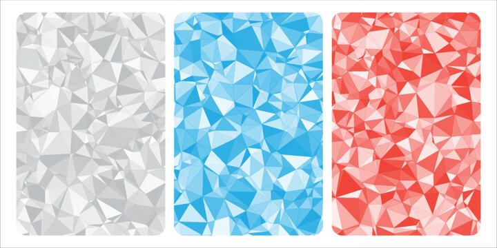 Colorful low poly triangular mosaic banner template for website user interface header and app background design