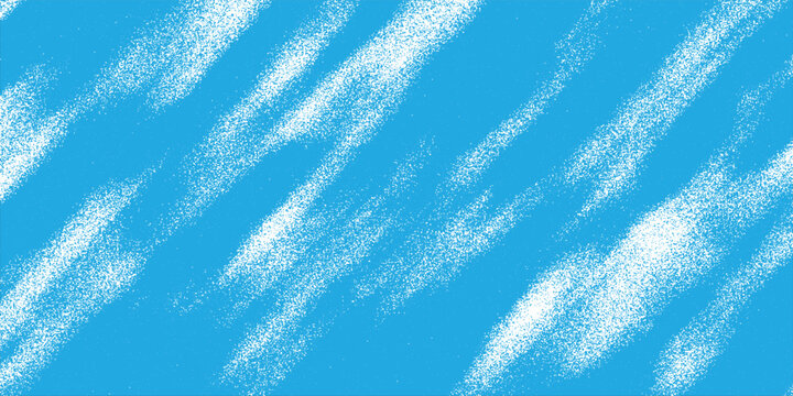 Abstract digital noise texture backdrop with diagonal stipple grain pattern on vibrant light blue vector design