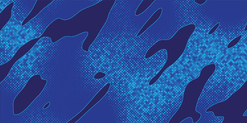 Contemporary dark blue fluid camo background set for digital agency website header user interface vector design © HAMDI