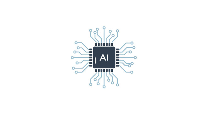 Artificial intelligence microchip with circuits.
