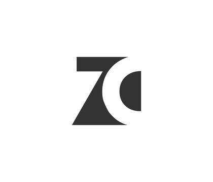 ZC creative geometric initial based modern and minimal logo. Letter z c trendy fonts.