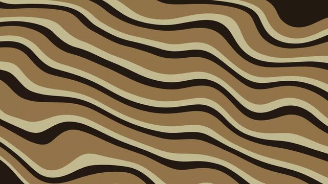 Abstract wavy stripe animation background with flowing curved line pattern. Seamless optical motion texture, modern dynamic wave loop backdrop