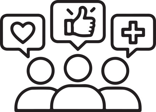 Brand engagement icon in flat style. Social media symbol for your web site design, logo, app, UI Vector EPS 10.