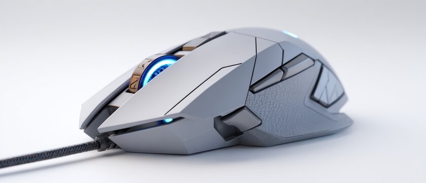 Modern gaming mouse with futuristic design