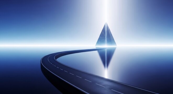 光輝く未来への道途 shimmering path to a bright future