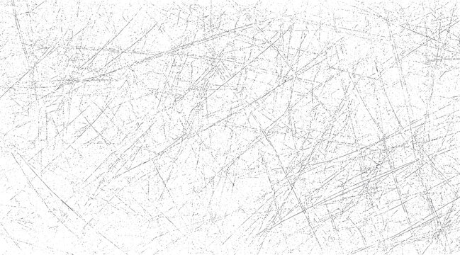 White background with dense random grey scratches and dots texture overlay
