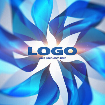 Clean Gentle Flower Logo Reveal. Square Opener for Social Media.