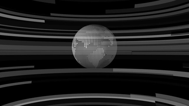 Breaking News Template intro for TV broadcast news show program with 3D breaking news text and badge, 4k video.