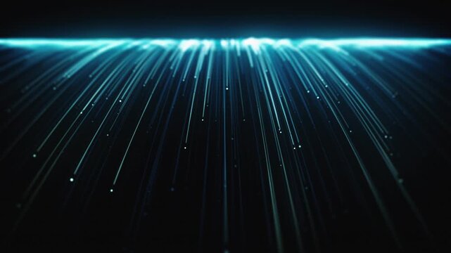 Streaming Digital Strings Technology Background
Hitech digital loop of lines and strings flowing and going in and out on a black background