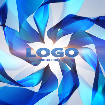 Clean Gentle Flower Logo Reveal. Square Opener for Social Media.