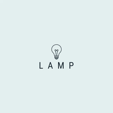 Lamp logo design template vector illustration