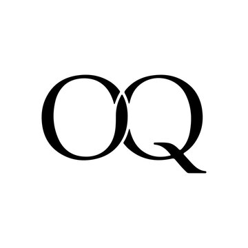 Minimal OQ monogram with elegant sleek branding structure Vector illustration