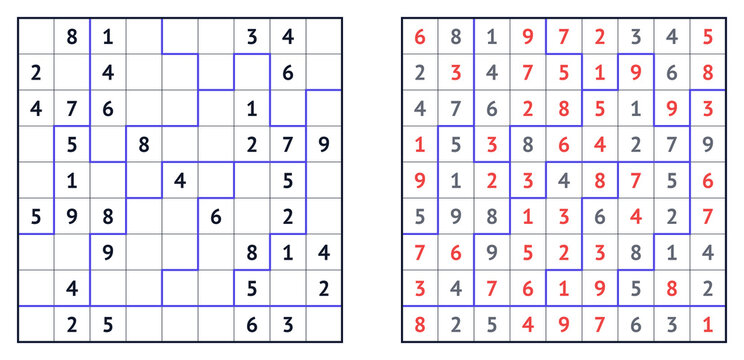 Grids for mathematical logic puzzles Sudoku Mosaic medium level in black, white and color with filled numbers and errors on a white background


Grids for mathematical logic puzzles Sudoku Mosaic is m
