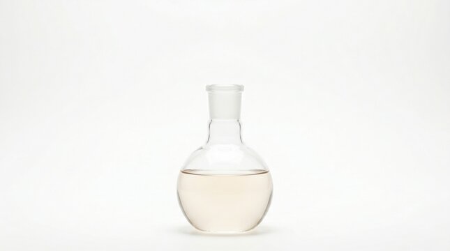 Engineered clear consomme in spherical borosilicate flask