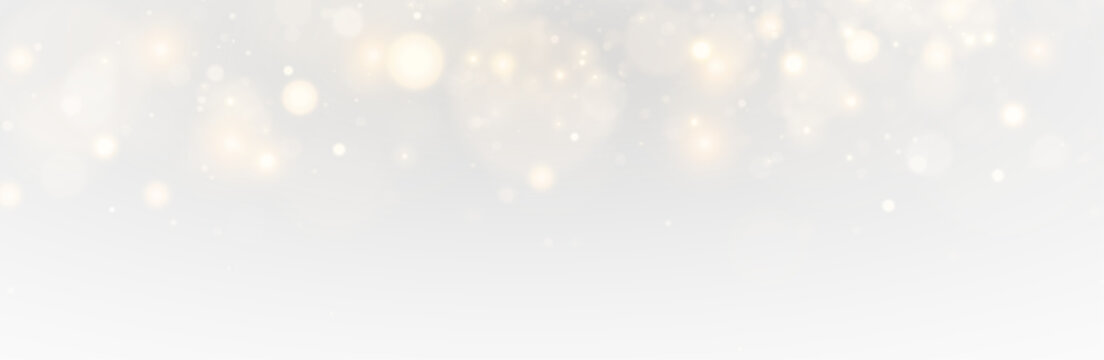 Magical glowing yellow dust sparkle effect on transparent abstract festive cinematic background glow atmosphere.