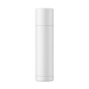 Blank white thermos flask matte stainless steel water bottle