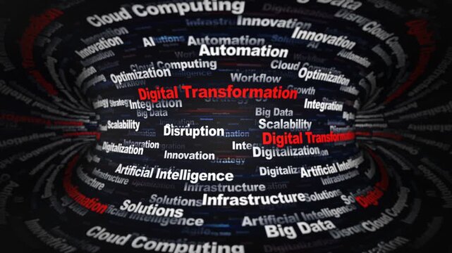 DIGITAL TRANSFORMATION Keywords Animation on Tunnel Walls, Background, Loop
