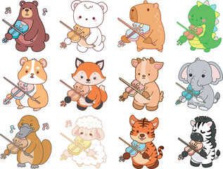 Fototapeta premium Seamless design for background of random animals 