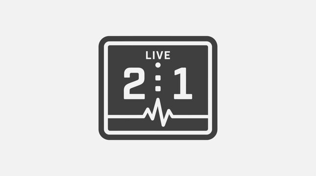 Sleek minimal player leaderboard icon showing live scores and real-time activity, ideal for gaming interfaces, sports dashboards, and digital displays