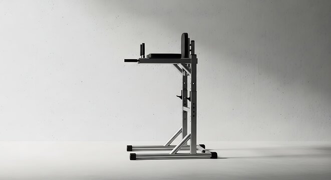 Metal dip station for fitness and exercise, gym equipment for home workout. dip station setup 
