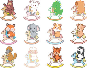 Obraz premium Seamless design for background of random animals 