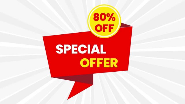 80 Percent Off Sale Promotion Animation Motion Graphic