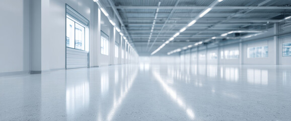 Obraz premium Empty modern industrial warehouse interior