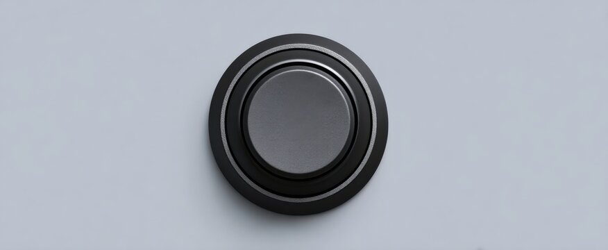 Sleek contemporary black dimmer switch evokes sophistication in smart home automation and decor.