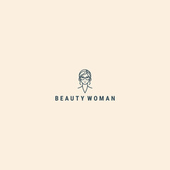 Fototapeta premium Beauty woman logo vector icon illustration style