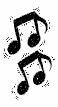 Two eighth notes musical symbol.