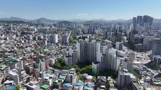 서울 숭인근린공원 도심전경