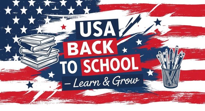 Usa back to school essentials learn grow with patriotic flair