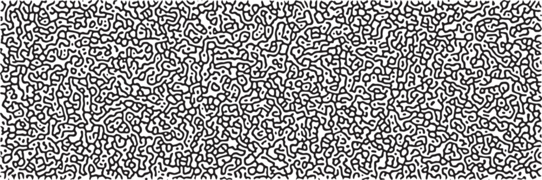 Black and White Organic Reaction Diffusion Texture Pattern Seamless Background
