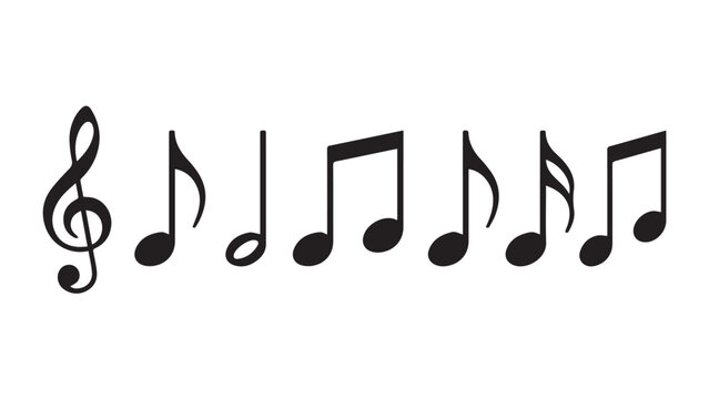 music notes set
