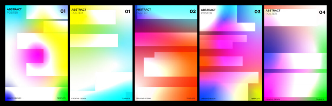 Abstract Gradient Poster Template Set