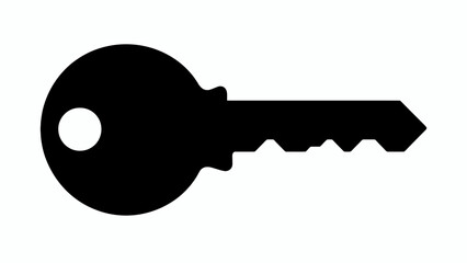 Black key icon, key symbol, vector key, flat key isolated on White Background vector eps silhouette © LAIJU LAIJU