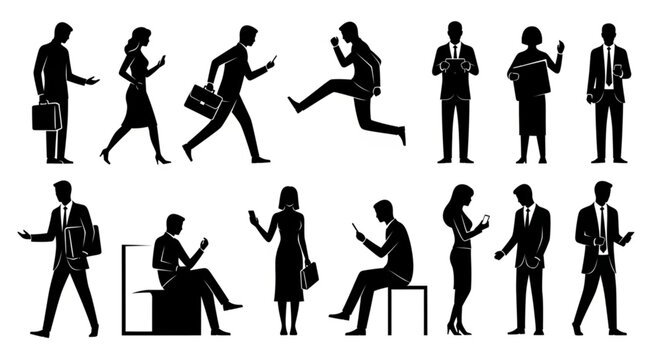 business people silhouettes