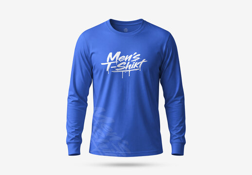 Full Sleeve Men's T-Shirt Mockup